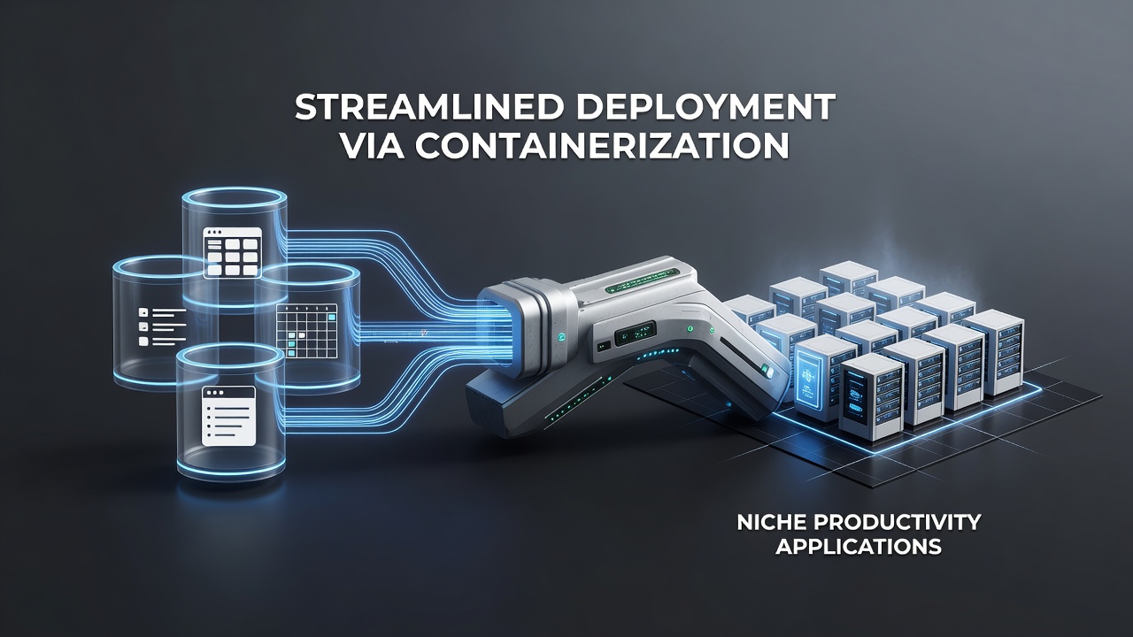 Developers reviewing container orchestration dashboards for productivity application rollouts