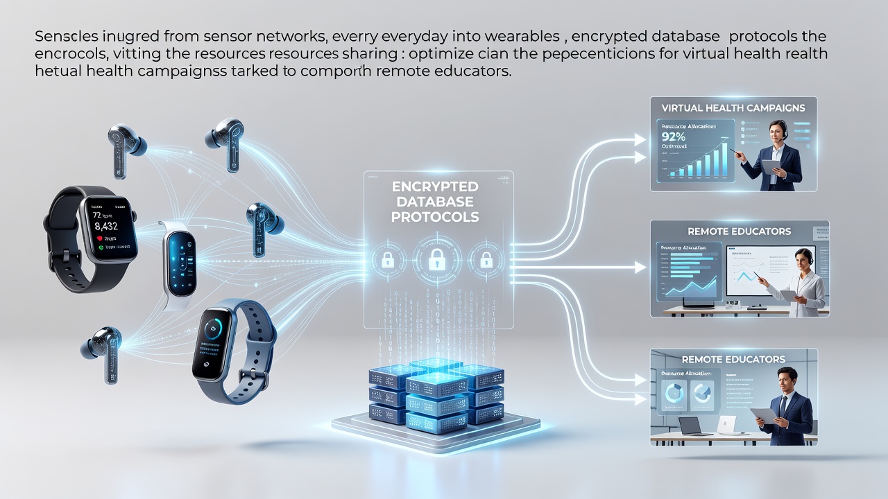 Wearable devices transmitting sensor data through secure networks during a virtual health session for remote educators