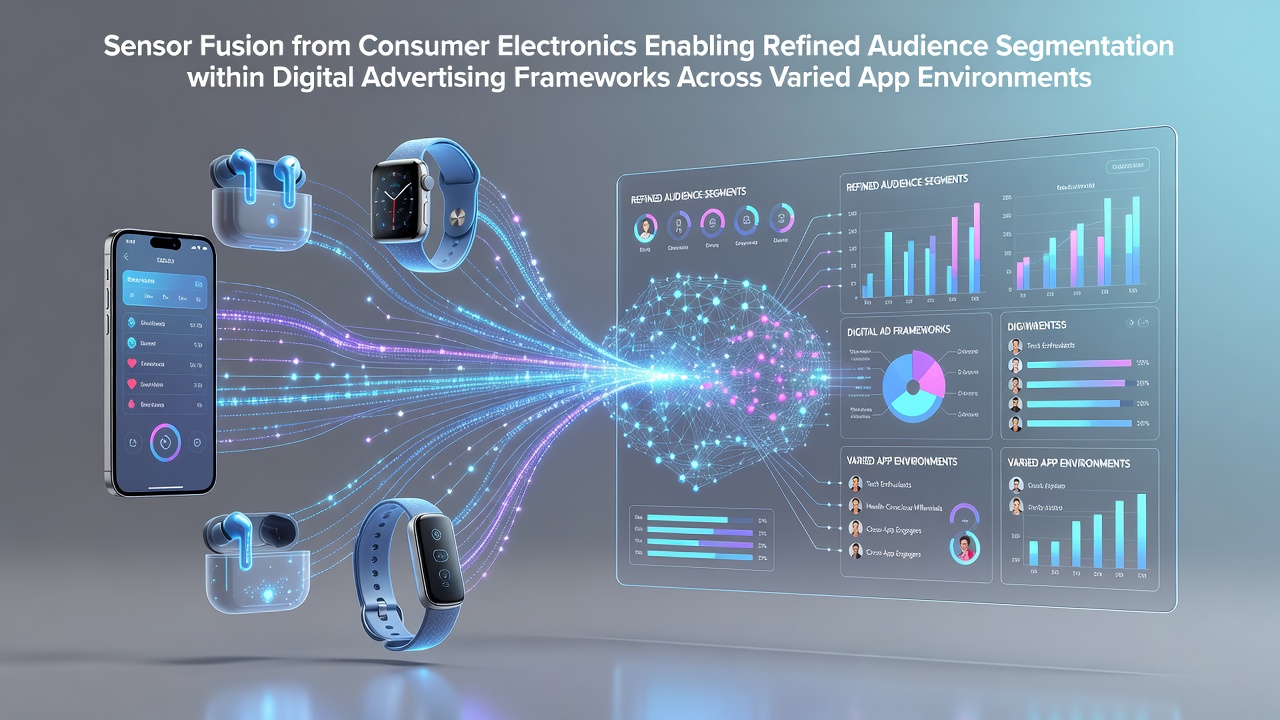 Consumer electronics devices like smartphones and wearables collecting sensor data for digital advertising applications